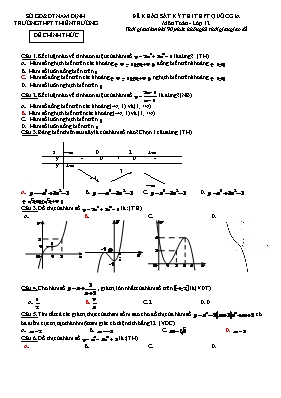 Đề khảo sát kỳ thi THPT quốc gia Toán - Trường THPT Thiên Trường